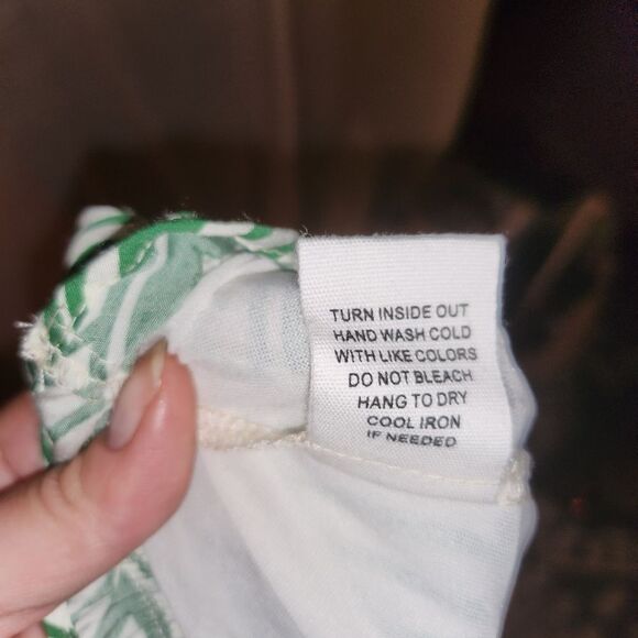 Green and White A-Line Maxi Skirt with Ruffles - Picture 6 of 6